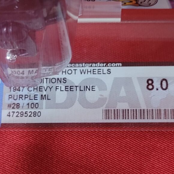 GRADED AND SEALED, 2004 HOT WHEELS, 1947 CHEVY FLEETLINE, FIRST EDITION, MINT!!! - Picture 3 of 4